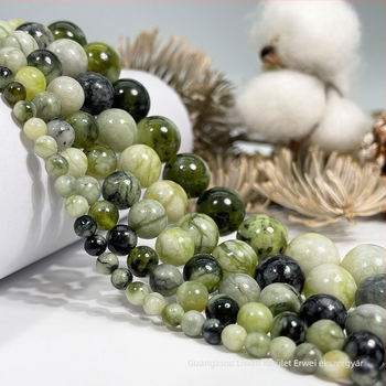 Ékszerkészítéshez való szabad gyöngyök – virágminta, kerek, polírozott