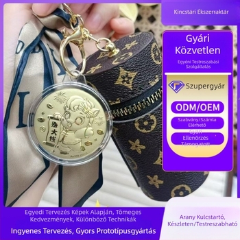 999 tiszta arany kulcstartó – divatos kreatív medál telefonhoz