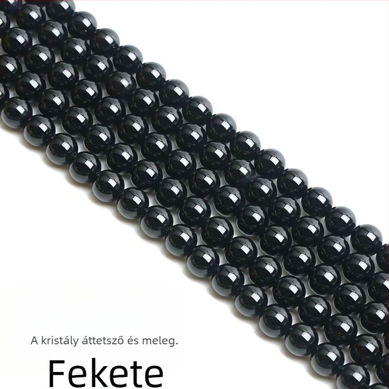 Szórt gyöngyök – Fekete ónix, Jiwan crystal, tömeges csomagolás