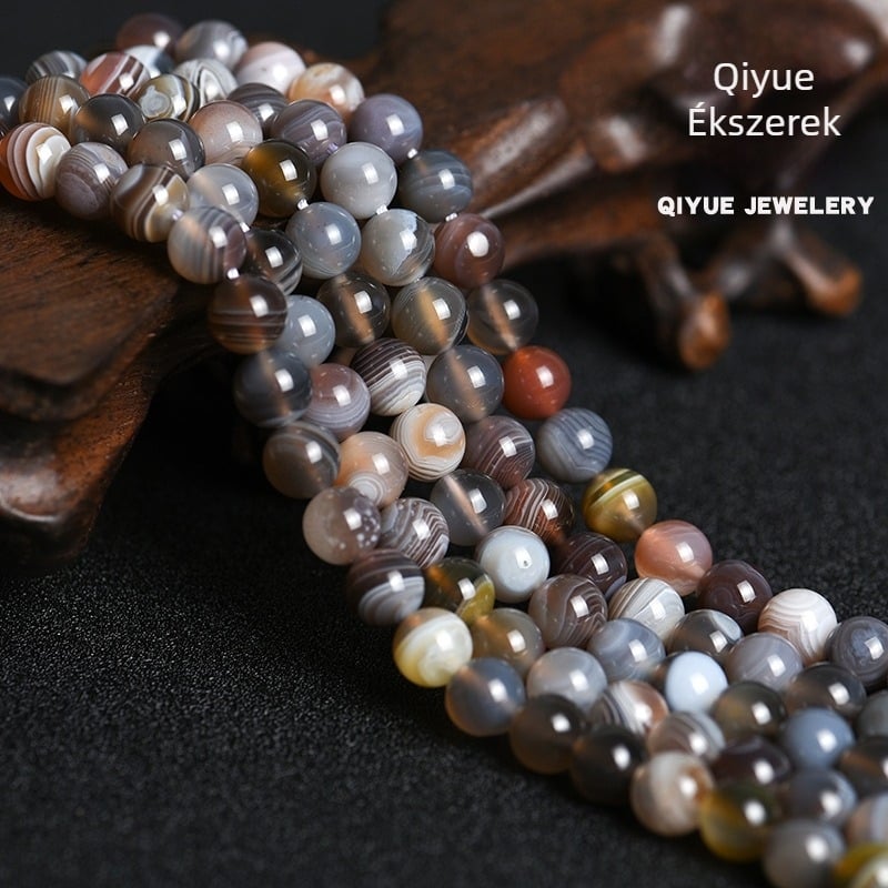 Achát gyöngyök, polírozott, eredeti dizájn a QIYUE JEWELRY által