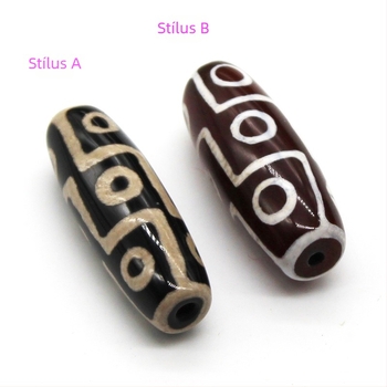 Kilencszems achát henger gyöngy medál DIY nyaklánchoz, polírozott, QT mintával