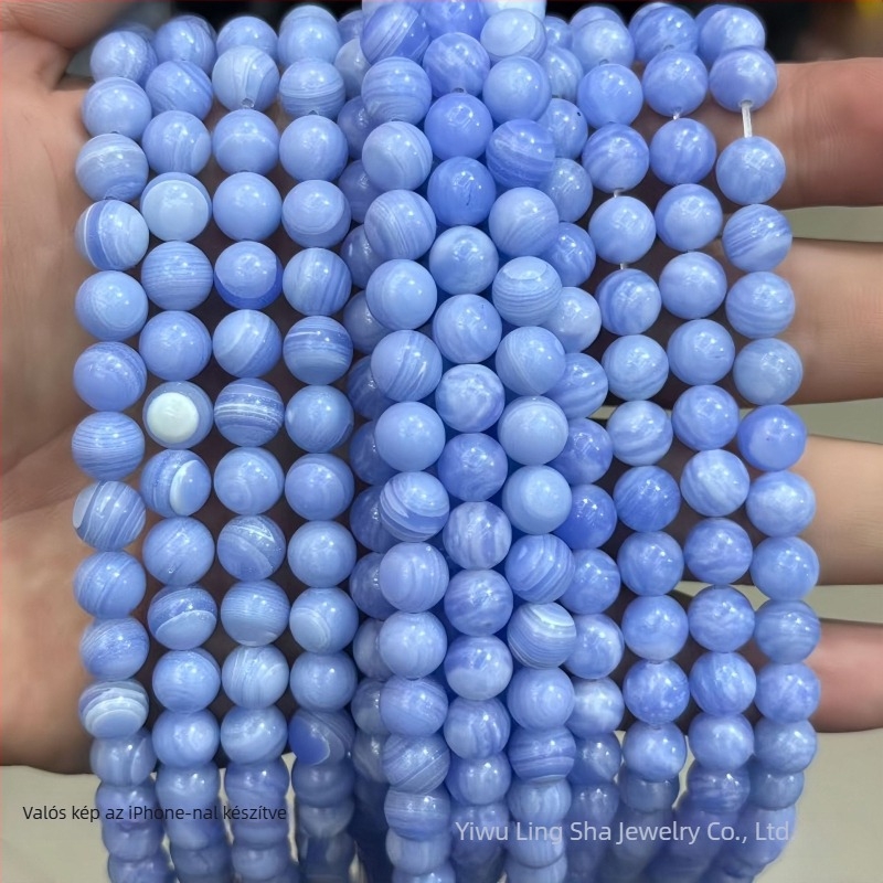 Szabad gyöngyök, szintetikus anyag, feldolgozás: vágás, csiszolás, polírozás és szintézis; termék kódja HH-ZMN-001; minta: szintetikus ametiszt kerek gyöngyök