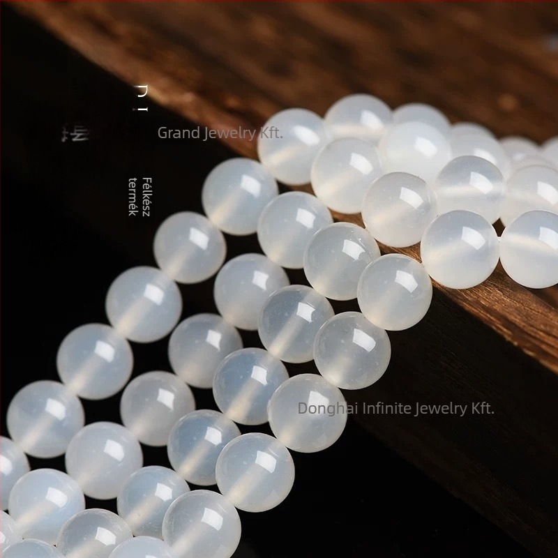 Agat gyöngyök – polírozott DIY ékszer alapanyagok