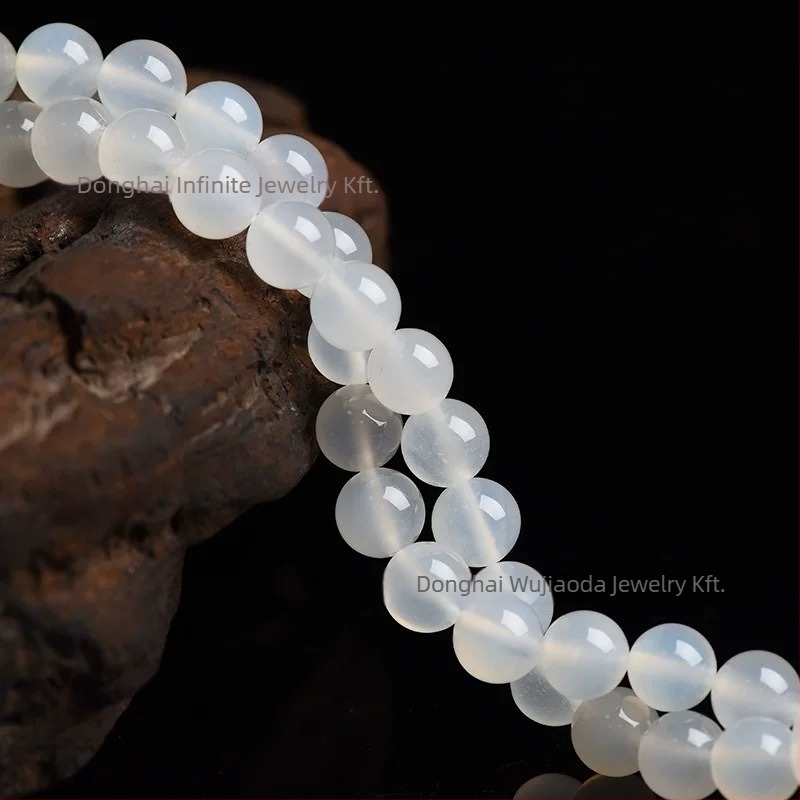 Agat gyöngyök – polírozott DIY ékszer alapanyagok