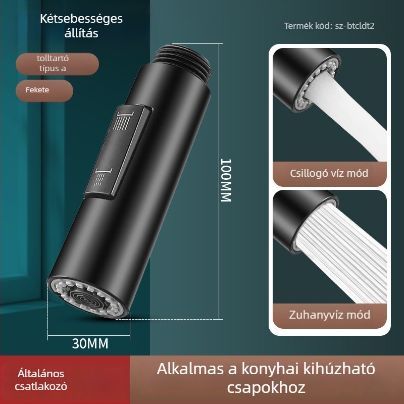 Konyhai csaptele hosszabbítója kerámiás szelemmel, ABS test, csavaros szerelés, Ø0,4 bemenet/kimenet, Ø1,0 szelepszék