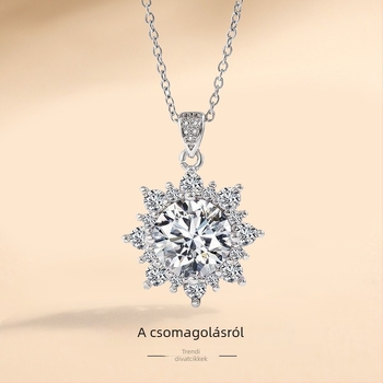 Nyaklánc – réz, elektroplakált, márka Zhenbaoting, lánc kereszt-kör, geometriai medál