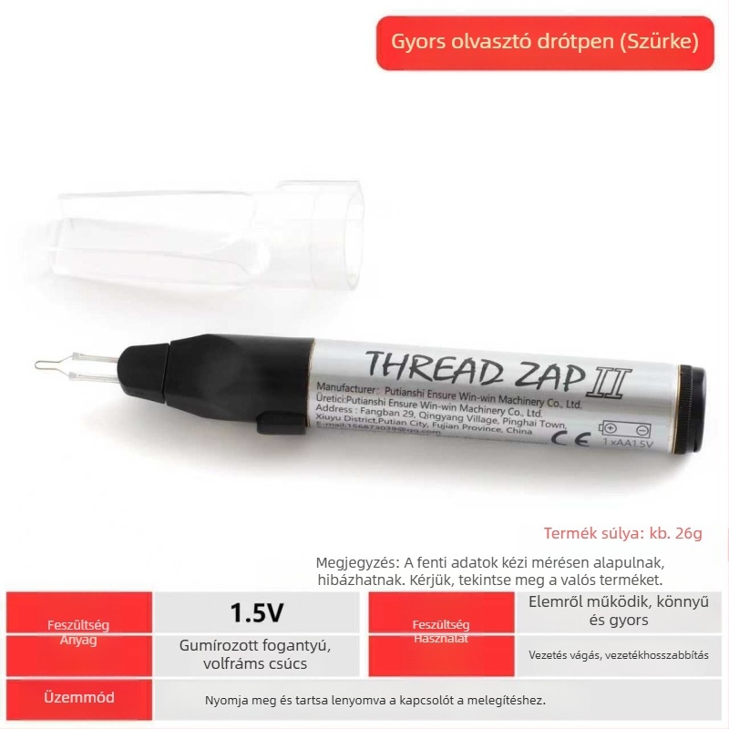 Szálégető Toll – Kézben tartható eszköz azonnali viaszszál javításhoz és kötéshez ékszerekhez, pénztárcákhoz és bőr kiegészítőkhöz (Márka: win win; Tápellátás: Egyéb; Típus: Szálégető Toll)