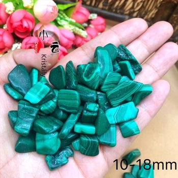 Természetes malachit nyers kő, nagy szemcsés malahit, 5–8 mm, 100 g darabonként