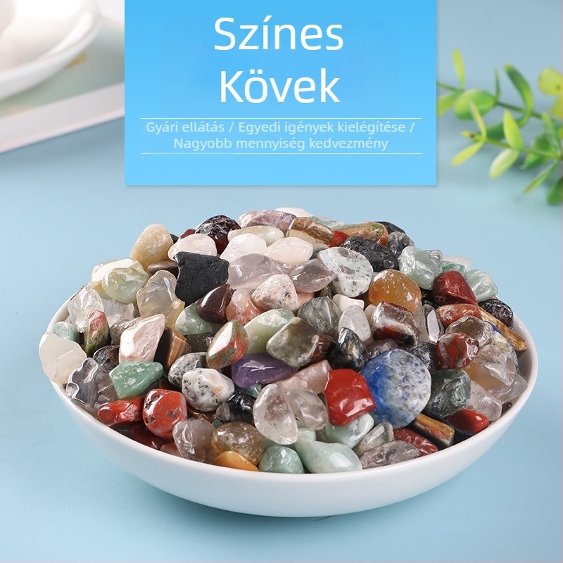 Színes kristálykavics dekorációhoz: szukkulensekhez, bonsaihoz és akváriumhoz
