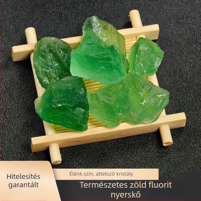 Természetes fluorit nyers kristály otthoni dekorációhoz, geometriás difúzorkő, kristályanyag; kínai stílus; személyes ajándék