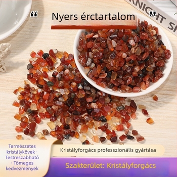 Természetes piros achát kavics akváriumhoz, dekoratív kövek cseréphez, kristály kézműves darabok