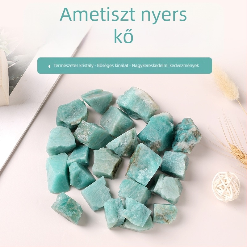 Amazonit kristály – nyers kő aromaterápiás diffúzorhoz és beltéri dekorációhoz
