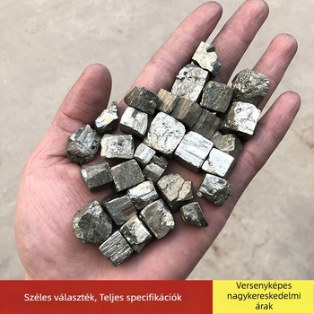 Természetes pirita-kalkopirit ásványi példány oktatáshoz, kristály dekoráció, 100-500 g, természetes felület, természetes eredet