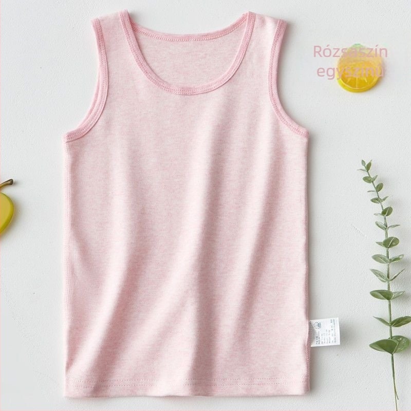 Gyerekeknek készült ujjatlan pamut kötött mellény, csíkos mintával, 80% pamut, tavasz–nyár, uniszex