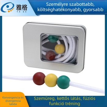 Látás-edzési labda – nylon rope-beads, modell Gathering and dispersing ball, tanuláshoz és irodai használatra