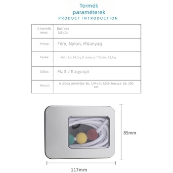 Látás-edzési labda – nylon rope-beads, modell Gathering and dispersing ball, tanuláshoz és irodai használatra