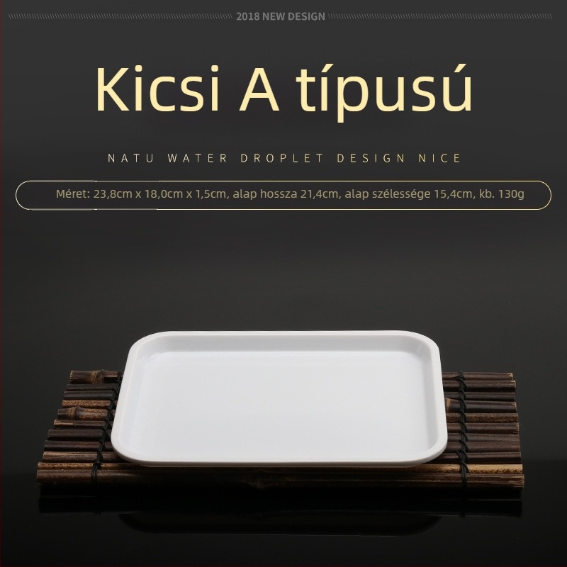 Melamin tálca, szabálytalan alak, egyszínű dizájn, modern minimalista stílus, szállodai étkezéshez