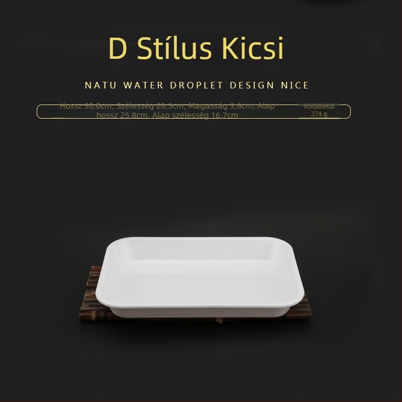 Melamin tálca, szabálytalan alak, egyszínű dizájn, modern minimalista stílus, szállodai étkezéshez