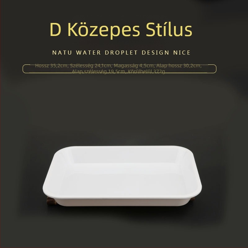 Melamin tálca, szabálytalan alak, egyszínű dizájn, modern minimalista stílus, szállodai étkezéshez