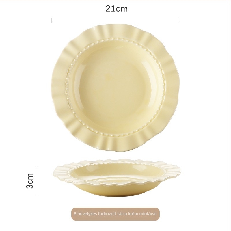 Porcelán tálakészlet Love mintával, aláglazúros szín, szabálytalan alak, mikrohullámú sütőben használható, modern minimalista stílus