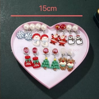 Gyerekeknek klipszes fülbevaló - Kézzel készített, Műanyag/gyanta, Virág forma, Koreai stílus, Princess sorozat