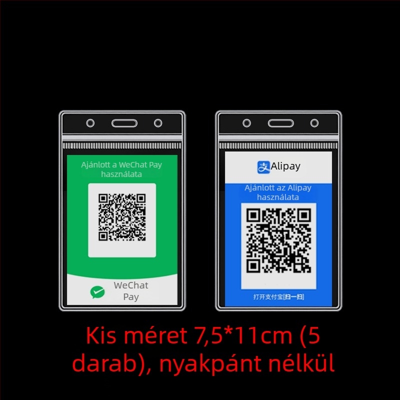 PVC kártyatartó QR kód cimkéhez – vízálló, modern minimalista stílus