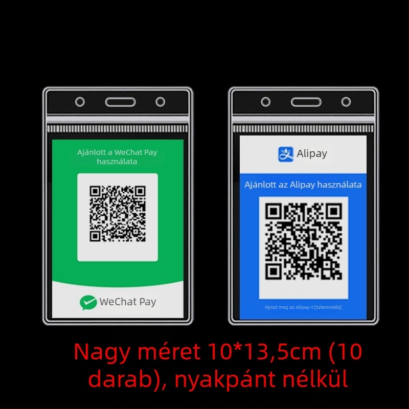 PVC kártyatartó QR kód cimkéhez – vízálló, modern minimalista stílus