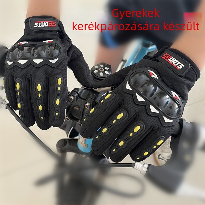 Gyerek taktikai teljes ujjú kerékpáros kesztyű, csúszásmentes, meleg