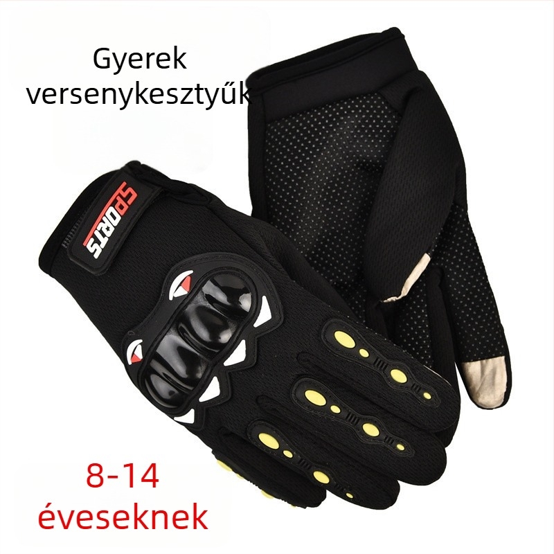Gyerek taktikai teljes ujjú kerékpáros kesztyű, csúszásmentes, meleg