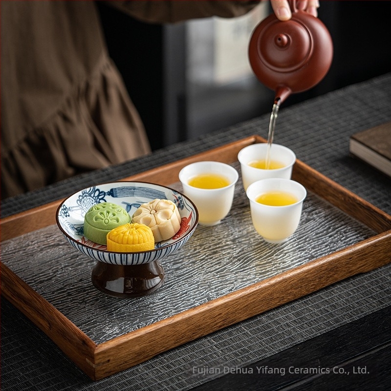 Yifang porcelán gyümölcstál, új kínai stílus, könnyed retro luxus