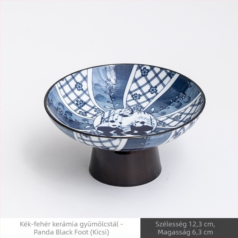 Porcelán gyümölcstál lábon, retro stílus, első osztályú minőség