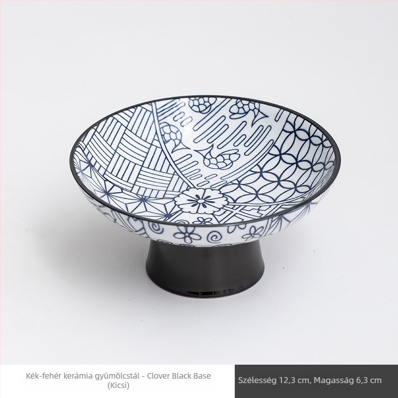 Porcelán gyümölcstál lábon, retro stílus, első osztályú minőség