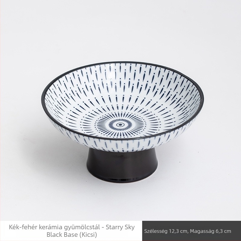 Porcelán gyümölcstál lábon, retro stílus, első osztályú minőség