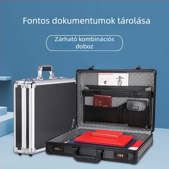Zárható jelszó-széf tároló doboz értékek és dokumentumok számára, por- és penészálló, 18L kapacitás, japán stílus.