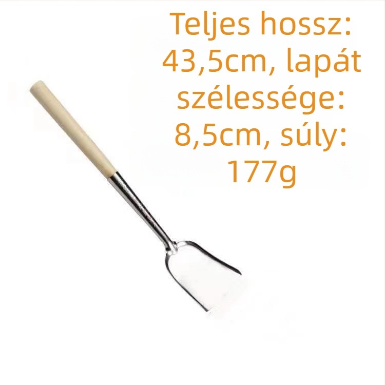 Decai rozsdamentes acél wok spatula, fa nyéllel, égésgátló funkció, modern egyszerű stílus