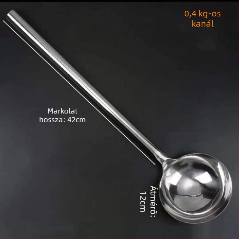 Decai rozsdamentes acél wok spatula, fa nyéllel, égésgátló funkció, modern egyszerű stílus