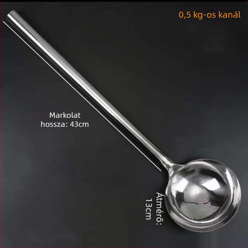 Decai rozsdamentes acél wok spatula, fa nyéllel, égésgátló funkció, modern egyszerű stílus