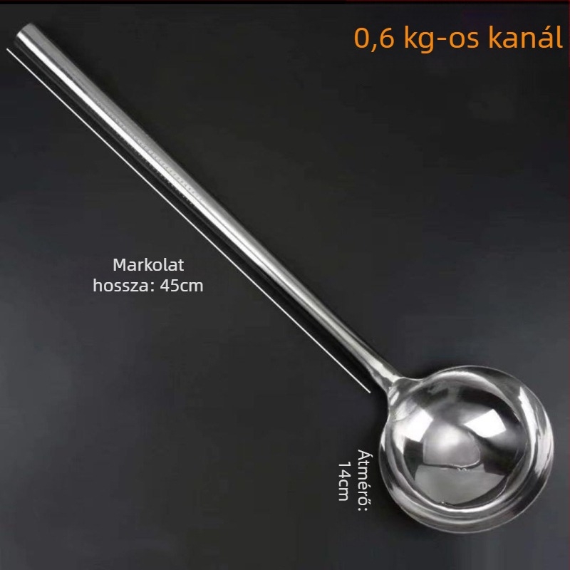 Decai rozsdamentes acél wok spatula, fa nyéllel, égésgátló funkció, modern egyszerű stílus