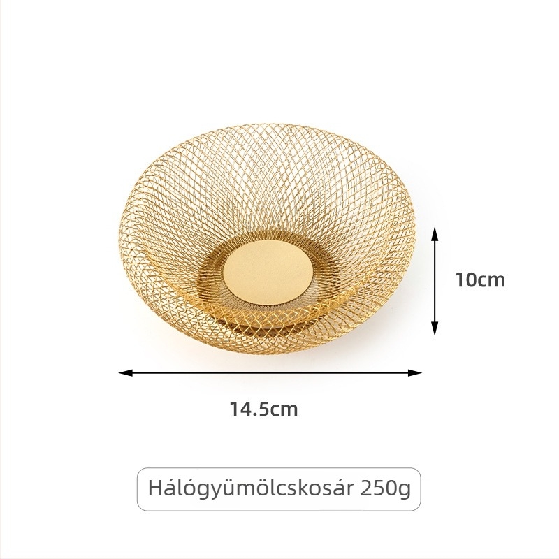 Vasból készült szabálytalan alakú gyümölcskosár konyhához és nappaliba, vízelvezető és tároló funkció, világos luxus retro stílus