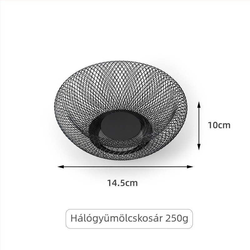 Vasból készült szabálytalan alakú gyümölcskosár konyhához és nappaliba, vízelvezető és tároló funkció, világos luxus retro stílus