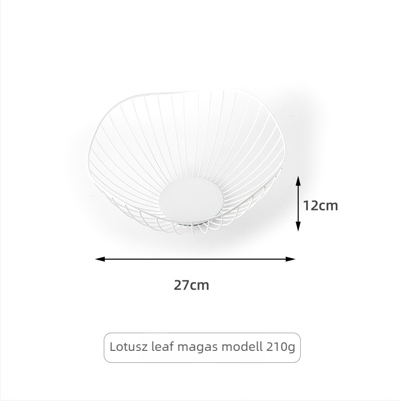 Vasból készült szabálytalan alakú gyümölcskosár konyhához és nappaliba, vízelvezető és tároló funkció, világos luxus retro stílus