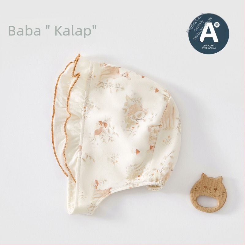 Négy évszakos kötött babasapka – 100% pamut, kupola alakú, 0–12 hónapos korosztálynak, légáteresztő és szélvédő