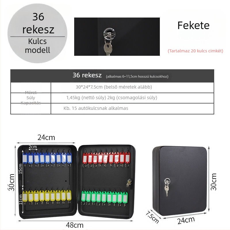 Modell 1, falra szerelhető jelszavas kulcstartó – otthoni használatra, autókulcs tárolására, modern egyszerű stílus