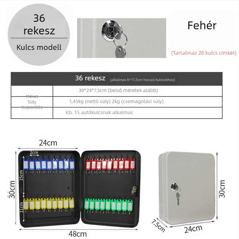 Modell 1, falra szerelhető jelszavas kulcstartó – otthoni használatra, autókulcs tárolására, modern egyszerű stílus