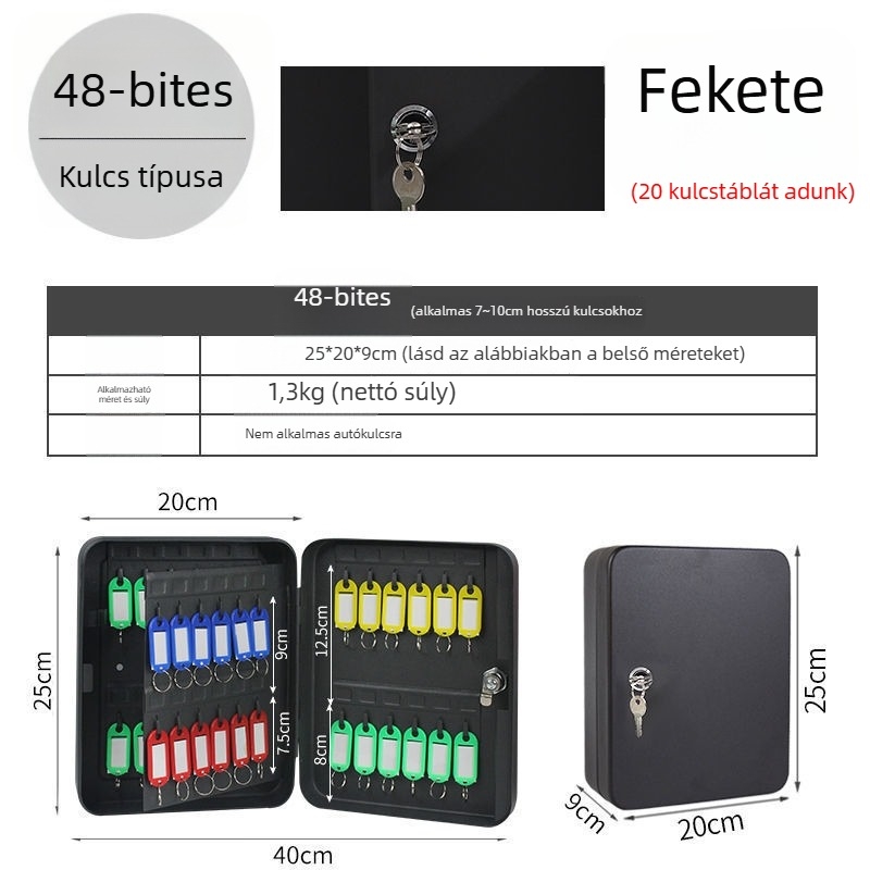 Modell 1, falra szerelhető jelszavas kulcstartó – otthoni használatra, autókulcs tárolására, modern egyszerű stílus