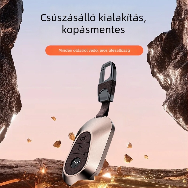 Mercedes-Benz kulcstok alumínium ötvözetből, üzleti stílus, testreszabható; kompatibilis a C200L/C260L, S400L/S450L, E300L kulcsokkal.