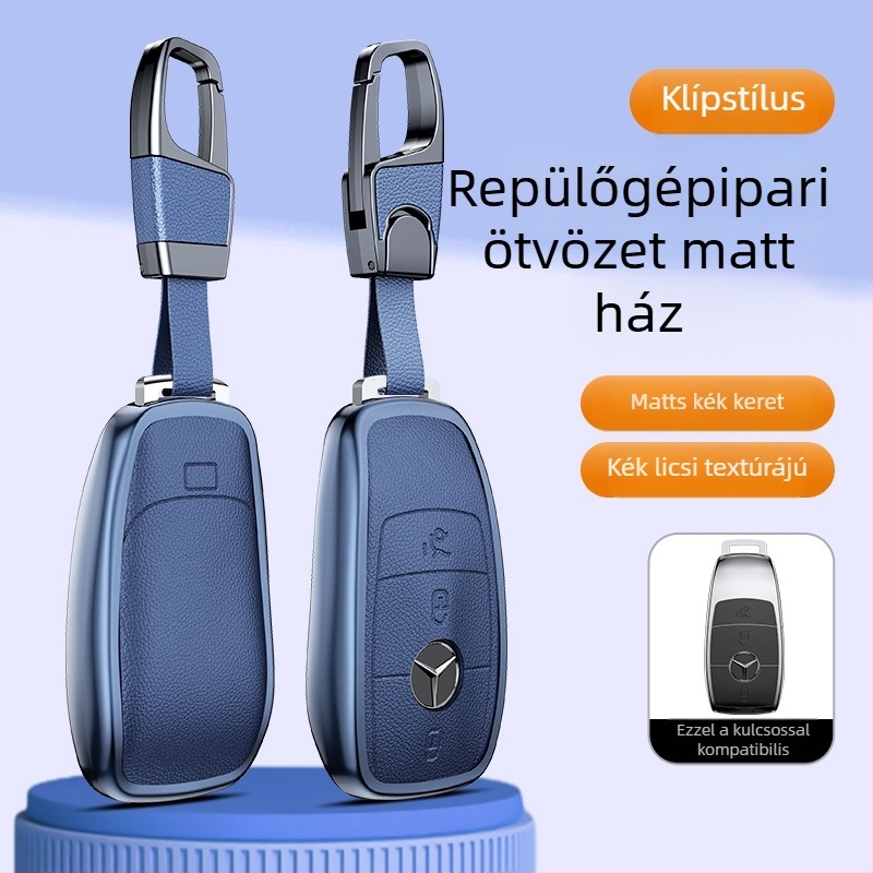 Mercedes-Benz kulcstok alumínium ötvözetből, üzleti stílus, testreszabható; kompatibilis a C200L/C260L, S400L/S450L, E300L kulcsokkal.