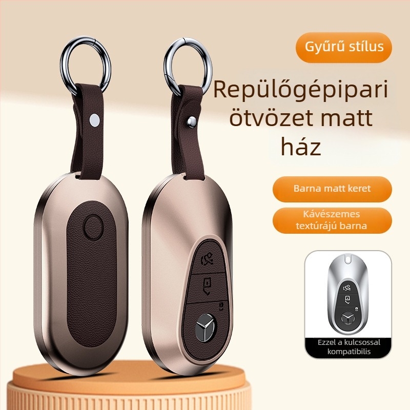 Mercedes-Benz kulcstok alumínium ötvözetből, üzleti stílus, testreszabható; kompatibilis a C200L/C260L, S400L/S450L, E300L kulcsokkal.