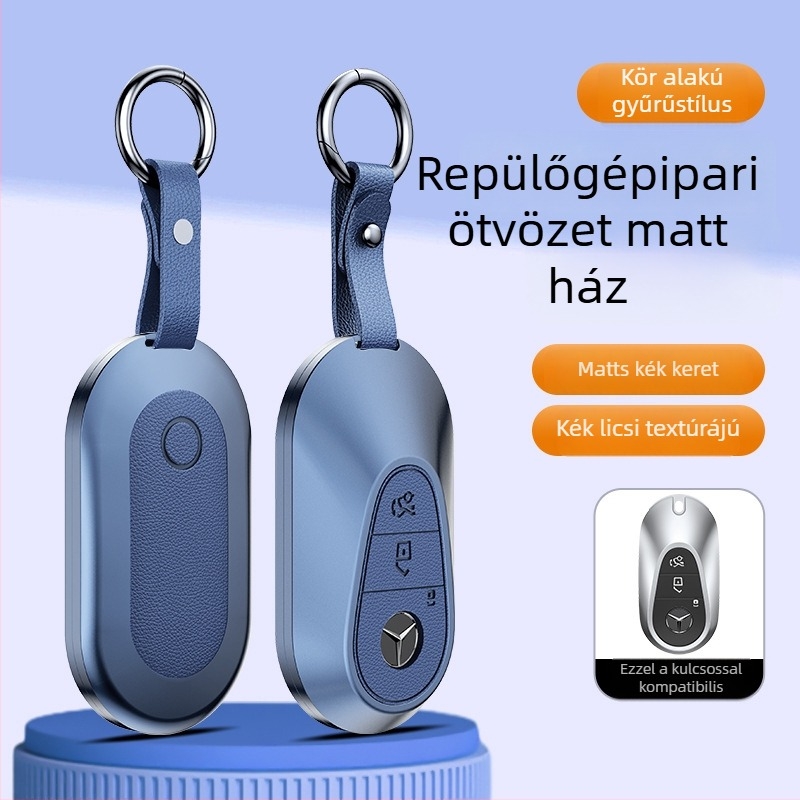 Mercedes-Benz kulcstok alumínium ötvözetből, üzleti stílus, testreszabható; kompatibilis a C200L/C260L, S400L/S450L, E300L kulcsokkal.