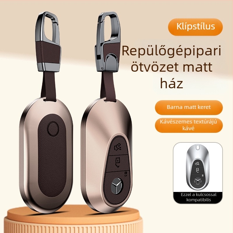 Mercedes-Benz kulcstok alumínium ötvözetből, üzleti stílus, testreszabható; kompatibilis a C200L/C260L, S400L/S450L, E300L kulcsokkal.